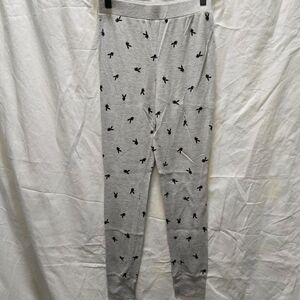 PacSun Playboy Bunny Gray Thermal Pajama Lounge Pants Size Small Tapered Jogger